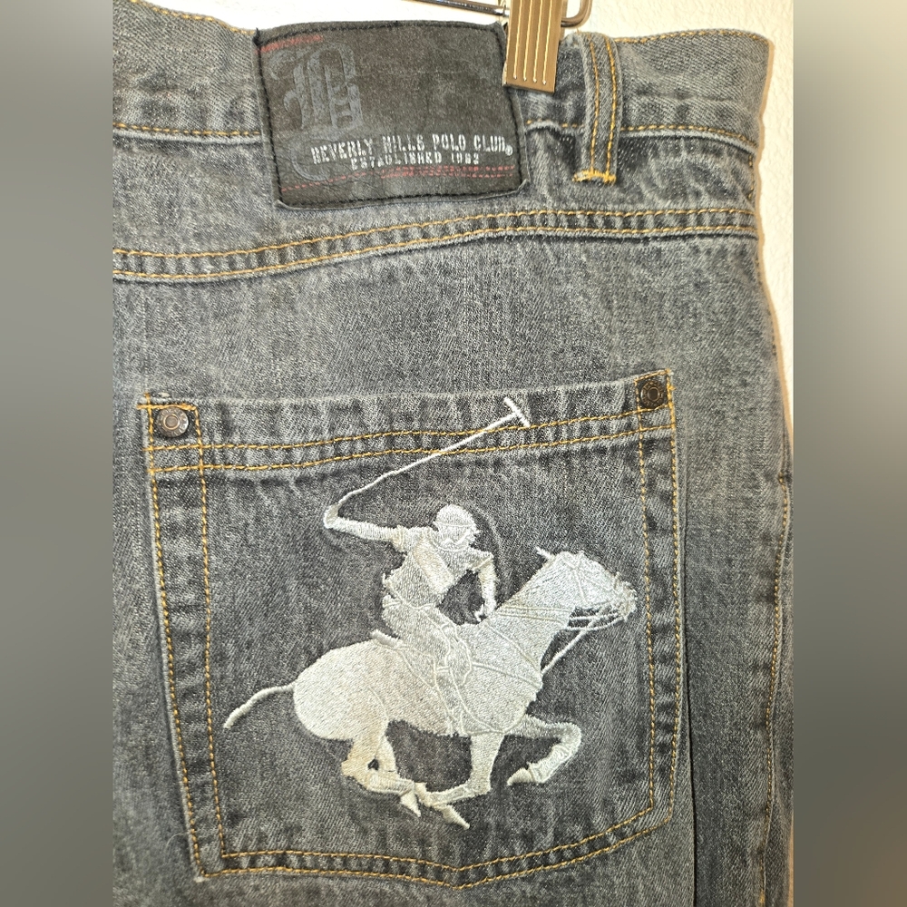 Beverly Hills Polo Club Charcoal Men's Relaxed Jeans